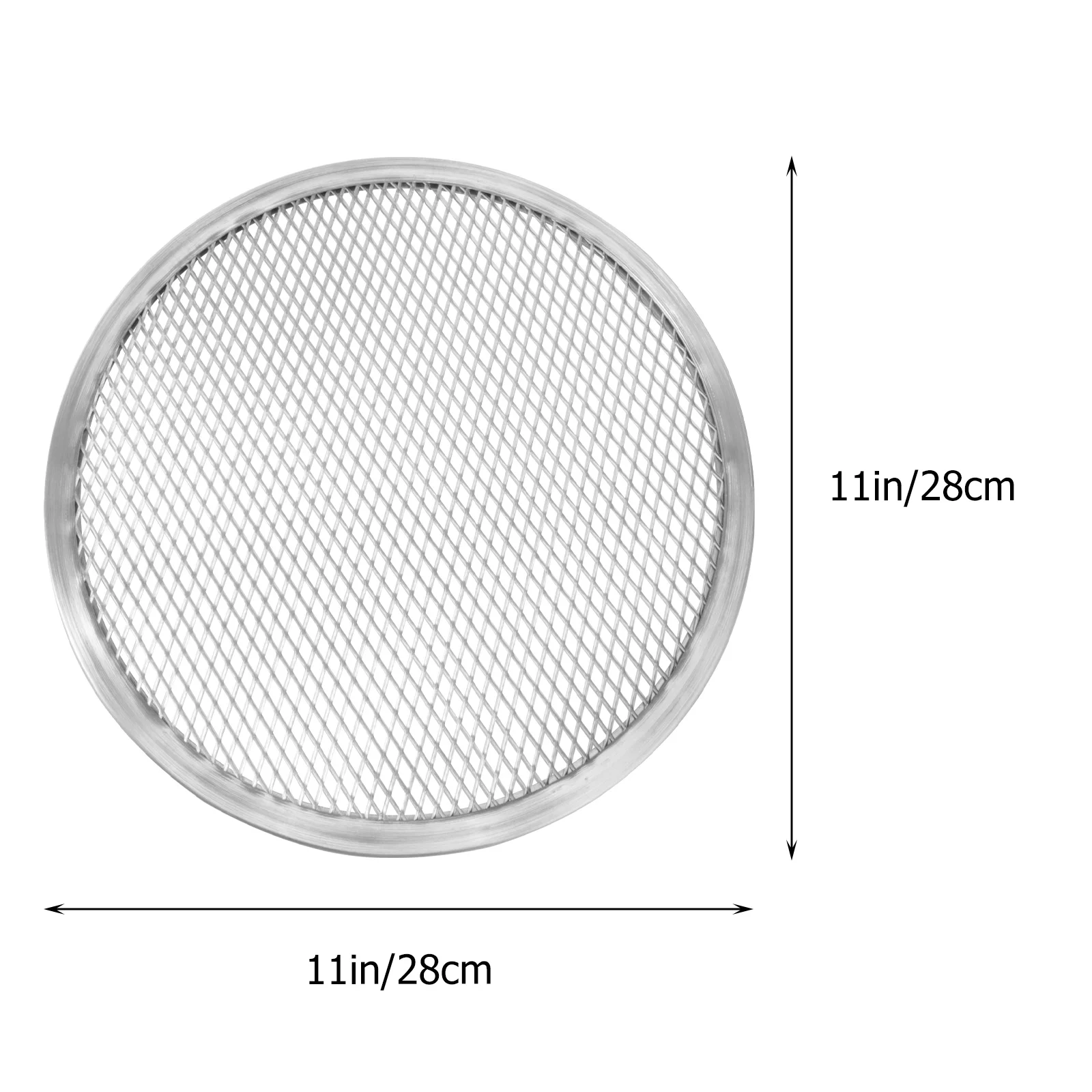 Pizza Stone Mesh Baking Pan 16 Inches Aluminum Seamless Tray Home Kitchen Pans Restaurant Toaster Oven 2