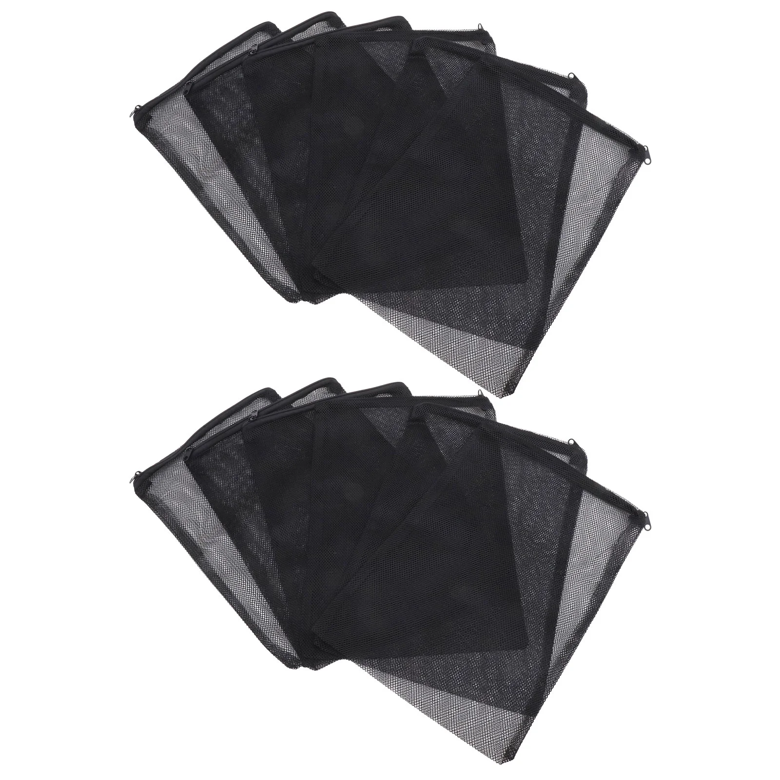 

10 Pcs Fish Tank Filter Bag Scrunchies Black Supplies Zipper Mesh Polyester Blackl