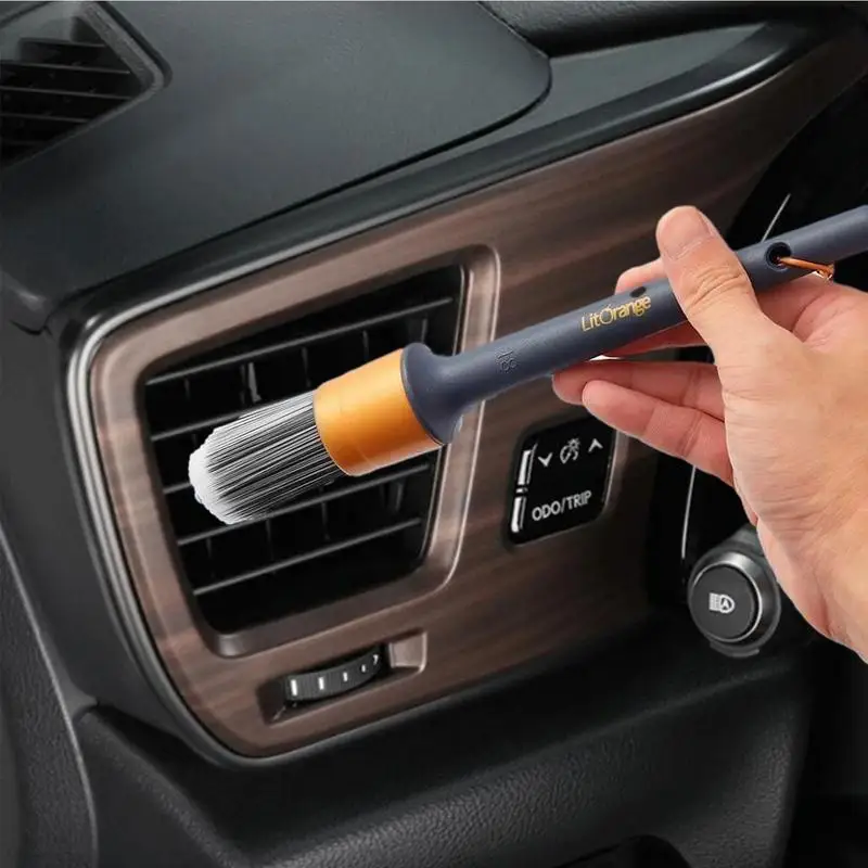 

Detailing Brush Set 3pcs Car Detailing Brush Super Soft Auto Interior Detail Brush With Synthetic Outlet Cleaning Brush For Cars
