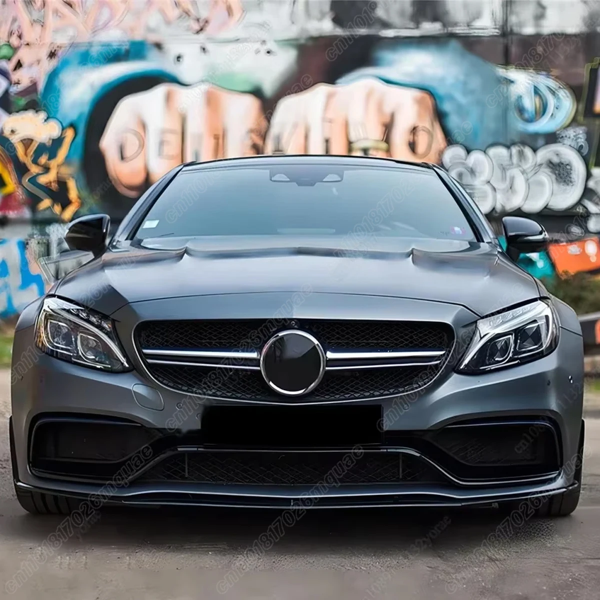 메르세데스 벤츠 C-클래스 W205 C205 C63 C63S AMG 2015 2016 2017 2018 2019 2020 2021 2022 자동차 프론트 범퍼 스포일러 립 바디 키트