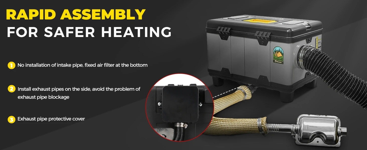 Takım kutusu muhafazasında taşınabilir dizel ısıtıcı