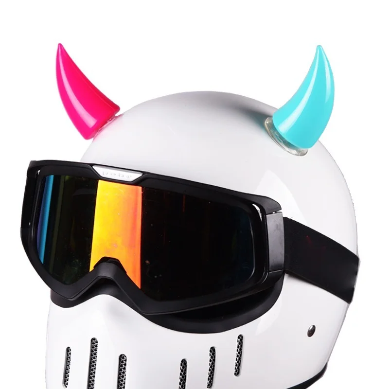 

1pc Motorcycle Helmet Long Short Devil Horns Decoration Headwear Cool Styling Stickers Helmet Accessories