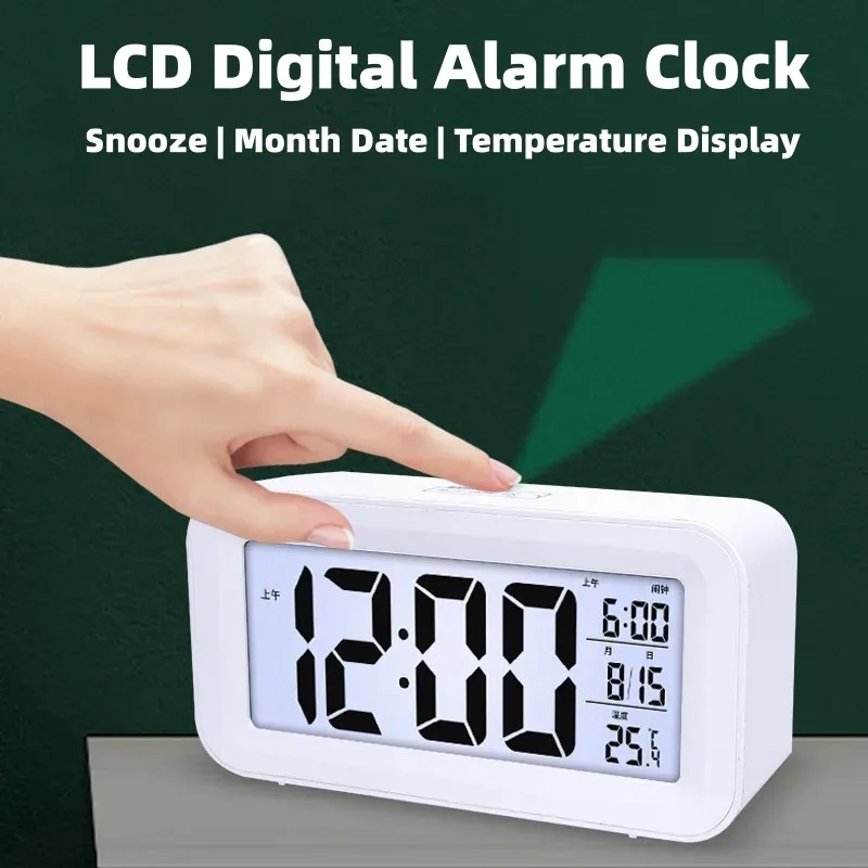 DigitalAlarmClockSmartBacklightAlarmClockLargeLCDDisplaySlim
