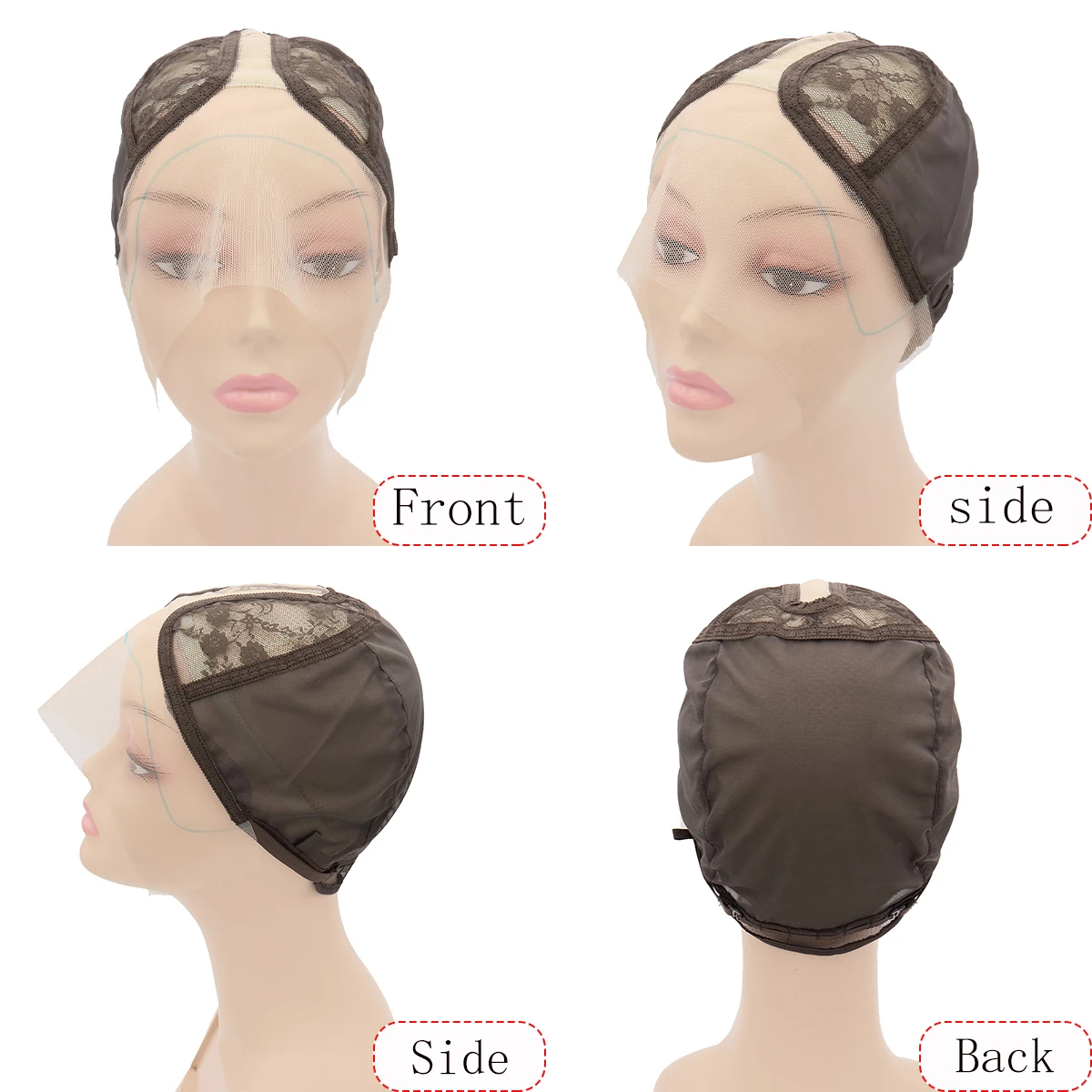 Wig Caps for Making Wigs Full hd Lace Wig Weaving Cap Mesh Base Machine Made Stretchy Net Medium with Adjustable Strap