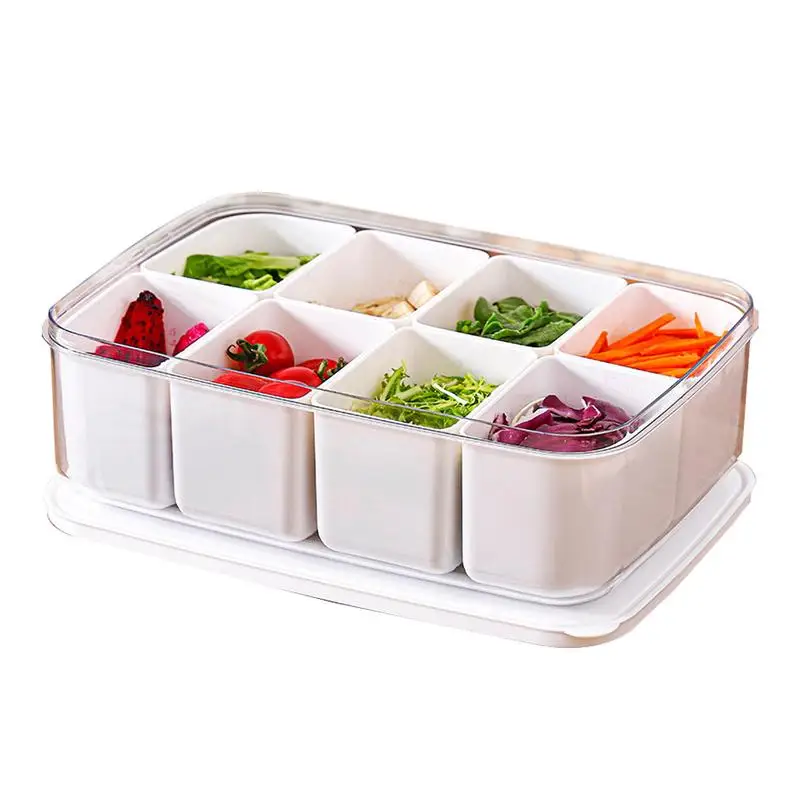 

Поднос с крышкой для хранения фруктовых салатов, 8 отделений