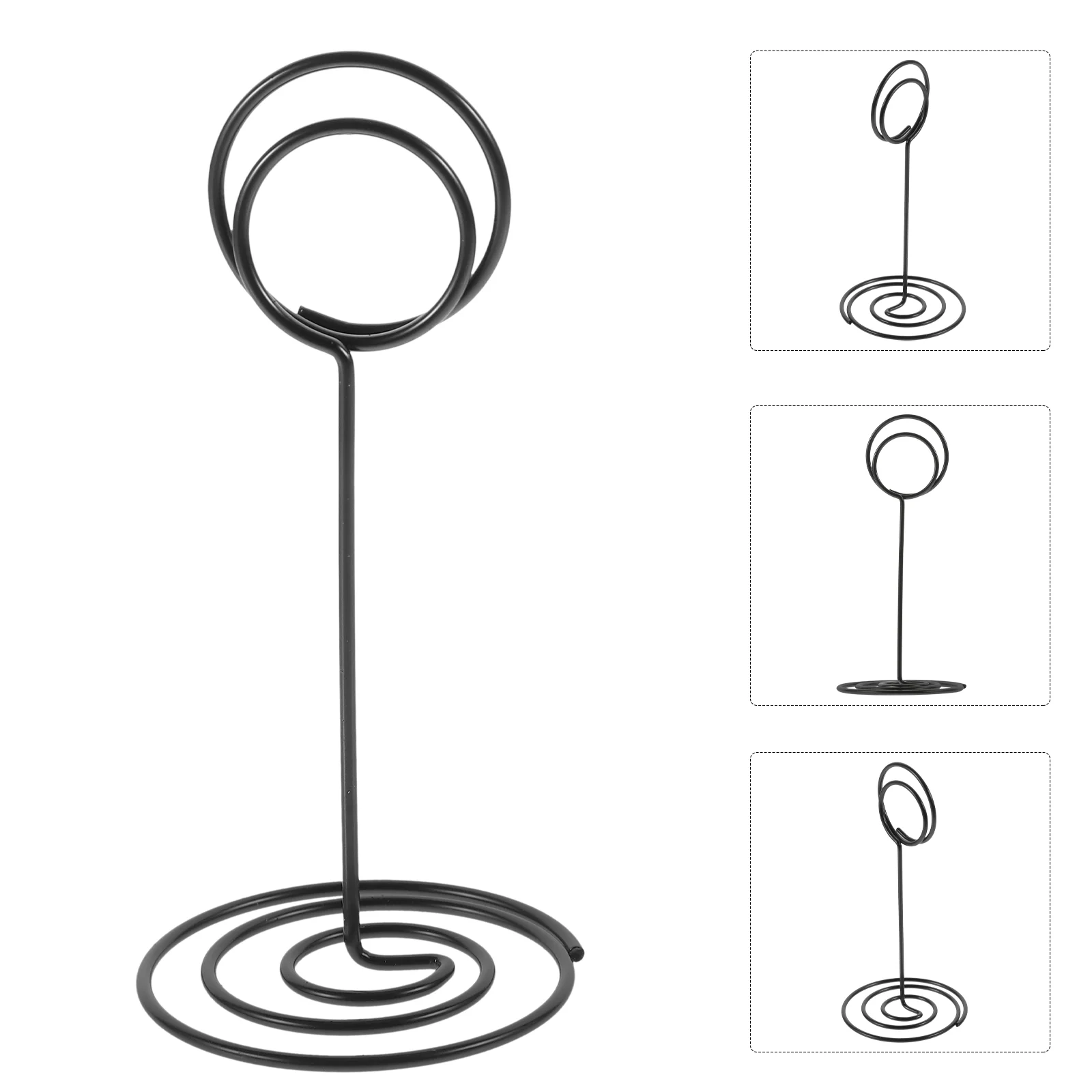 

10 Pcs Desktop Number Plate Holder Place Card Photograph Menu Memo Clips Table Sign Holders Picture Business Cards Black