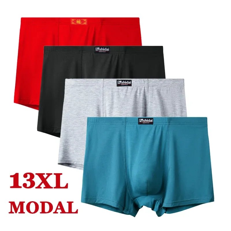 

4 Pcs/lot 13XL Men Boxer Modal Mens Boxer Homme Shorts Mens Panties Men Underwer Panties Man Underwer Man Boxer Comfort Oversize