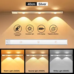 Ultra - Thin Wireless LED Motion Sensor Light (White 40cm)