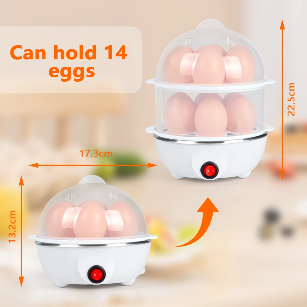 2024 Hot Sale Arrivals Kitchen Double Layer Electric Egg Boiler Holder Rapid Egg Cooker 2