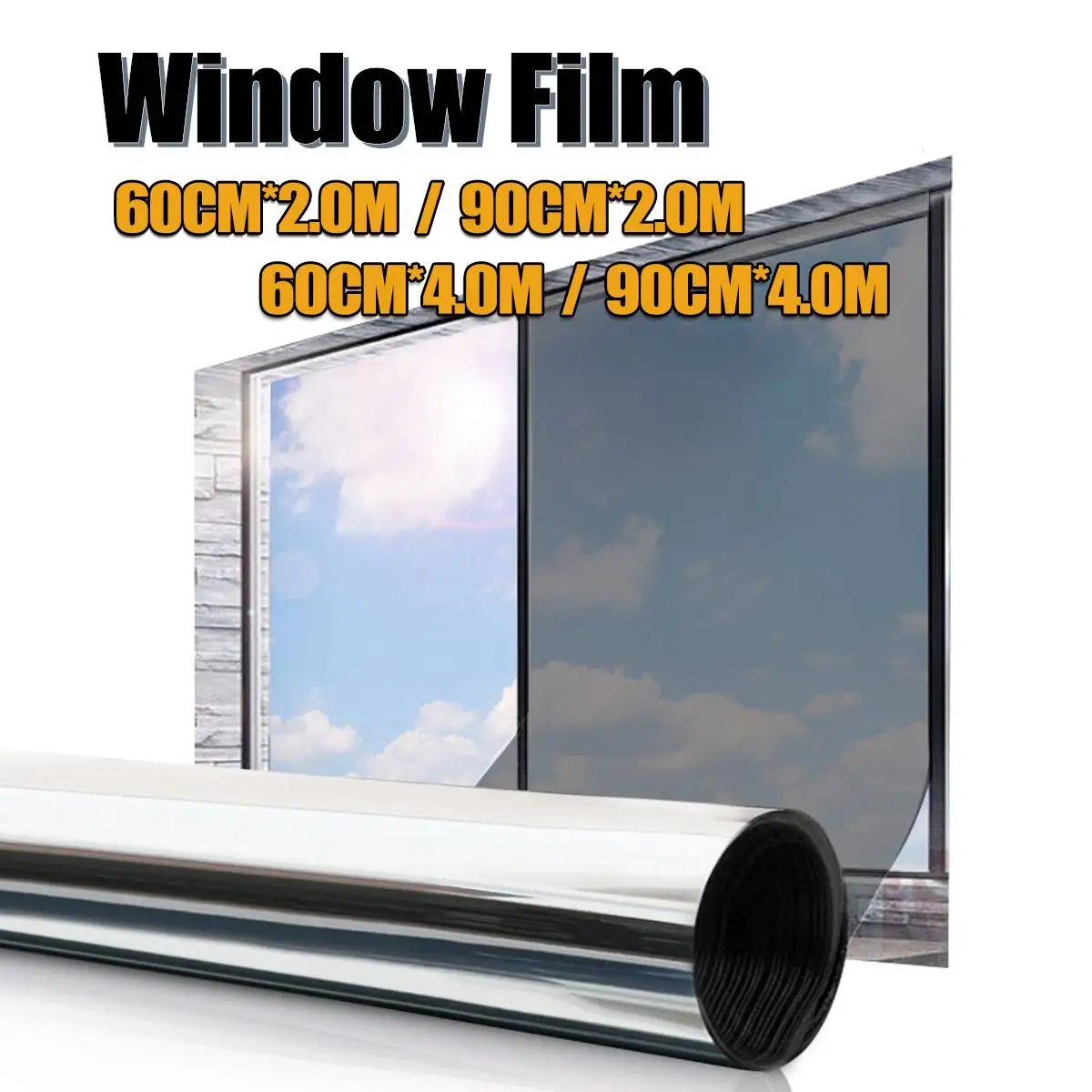 One Way Mirror Window Film PVC Selfadhesive Reflective Solar Film Privacy Window Tint for Home