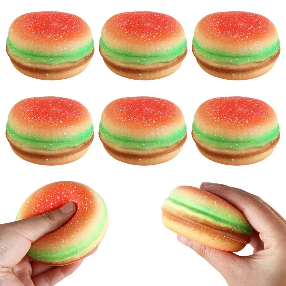

Ice-cream Hamburger Squeeze Toy Soft Sensory Toy TPR Pinch Decompression Toy Fidget Toy 3D Simulation Food Fidget Toy Children