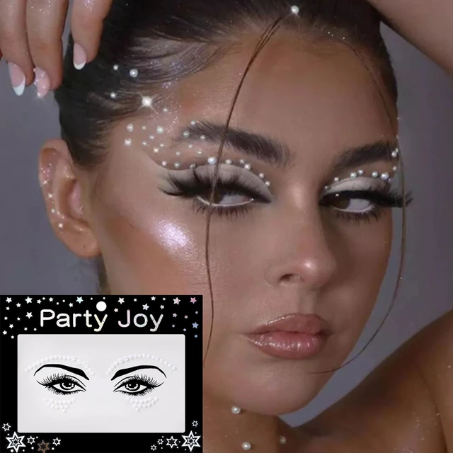 Adhesive Rhinestones Face Jewels Crystal Face Gems Body Art Glitter Tattoo  Festival Eyebrow Beauty Makeup Jewelry Stickers - Temporary Tattoos -  AliExpress