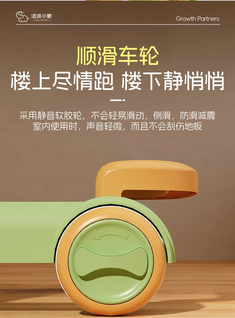 Dino Folding Baby Walker Multi-Function Anti Rollover Can Sit With Music Baby Walking Trolley Baby Stroller For 6-18 Months