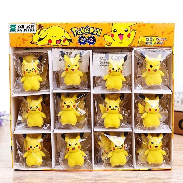 Cute Anime Eraser Cartoon Shape Detachable Children's Rubber Stationery Anime Figure Toys Christmas Gifts Kids pencil eraser