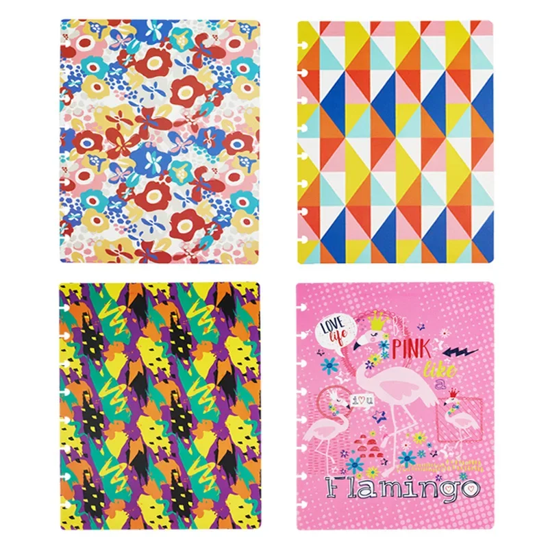 Fromthenon Flamingo Discbound Notebooks Covers Dics Ring Mushroom Hole Notebook Cover Planner Accessories Office Stationery 2