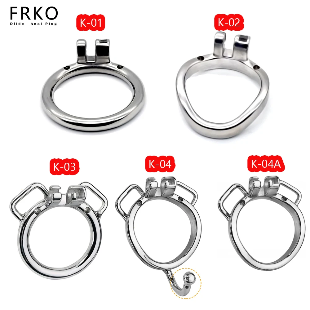 Penis Chastity Cage FRKO Metal Penis Rings Male Chastity Cage Accessories Lock Cock Cage Ring 40mm/45mm/50mm/55mm BDSM Sex Toys For Man Sexshop 18+