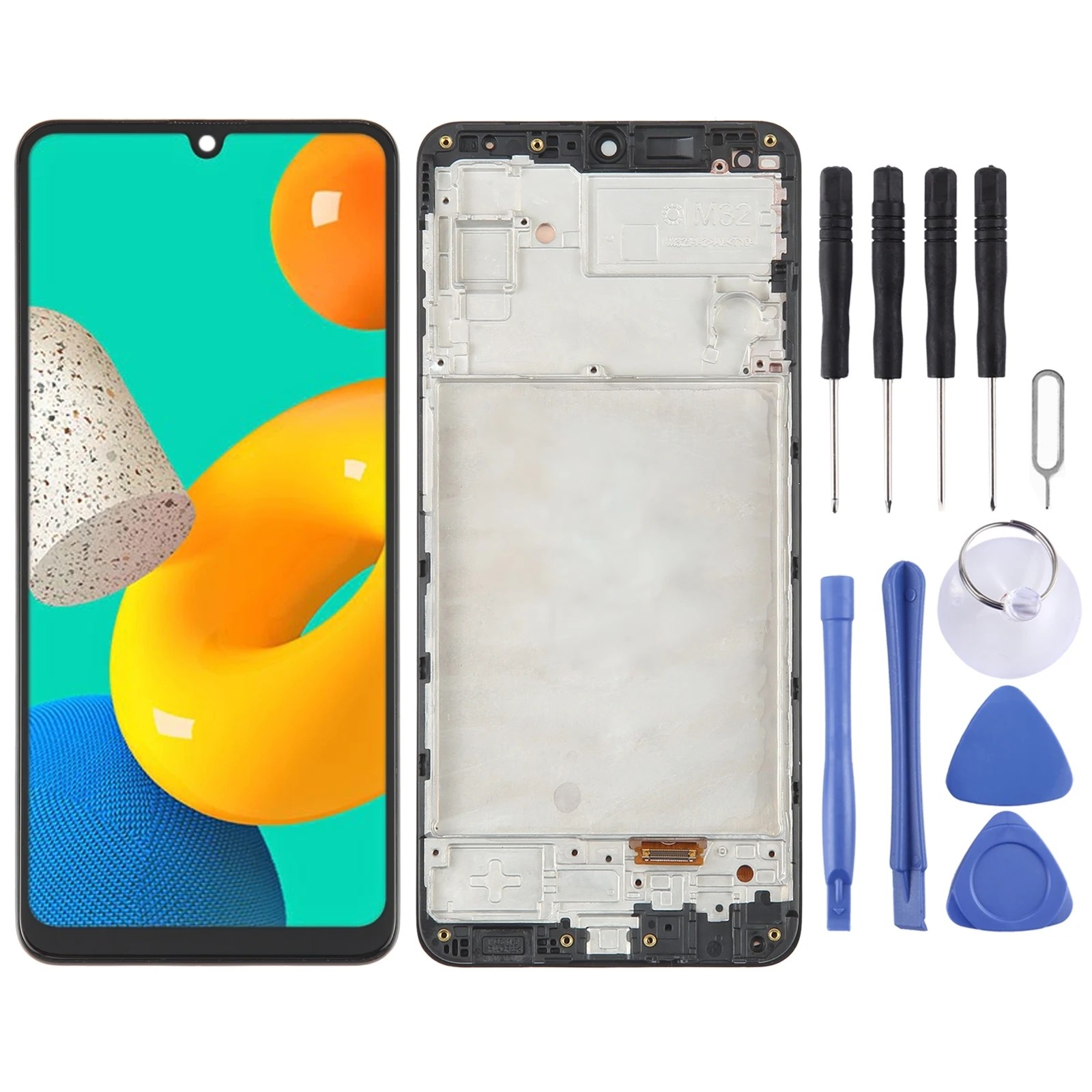 

OLED LCD Screen for Samsung Galaxy M32 SM-M325 Digitizer Full Assembly with Frame