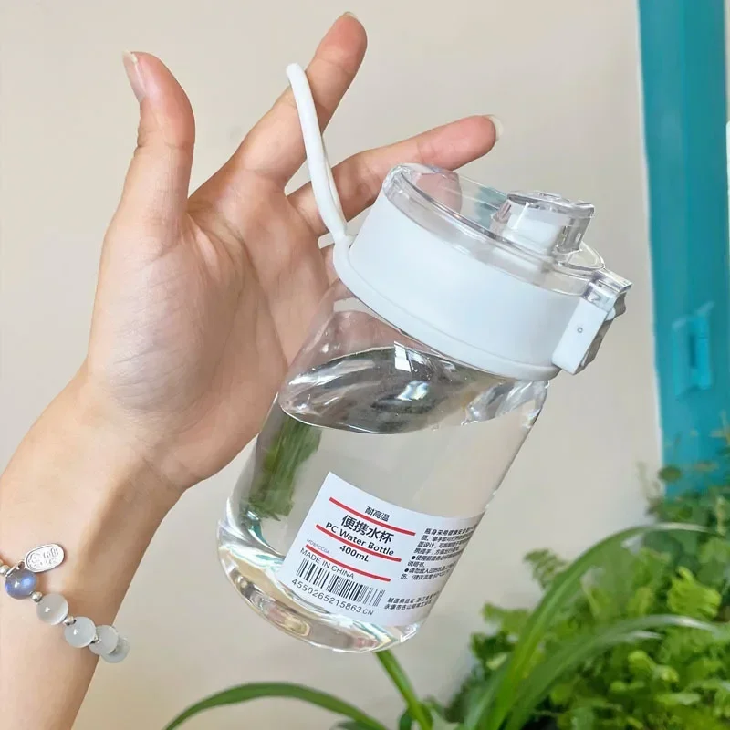 Portable Transparent Kawaii Time-Scale Water Bottle - Available in 350ml/550ml Sizes