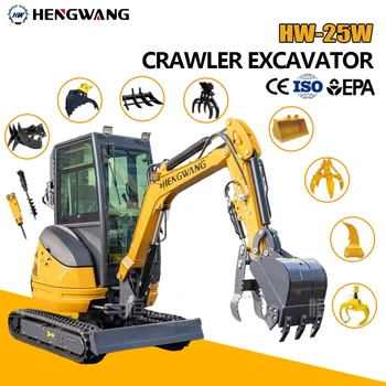 with Air Condition Mini Crawler Excavator Diesel Tractor 2.5 ton Hydraulic Excavators 2 ton Mini Bagger Construction Machinery