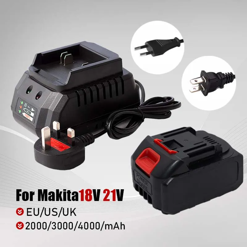 Rechargeable Lithium Battery Series 18V/21V Charger For Cordless Drill/Saw/Screwdriver/Wrench/Angle Grinder Brushless Power Tool 21v lithium battery electric screwdriver hand drill angle grinder electric scissors lithium battery 18650 power battery pack