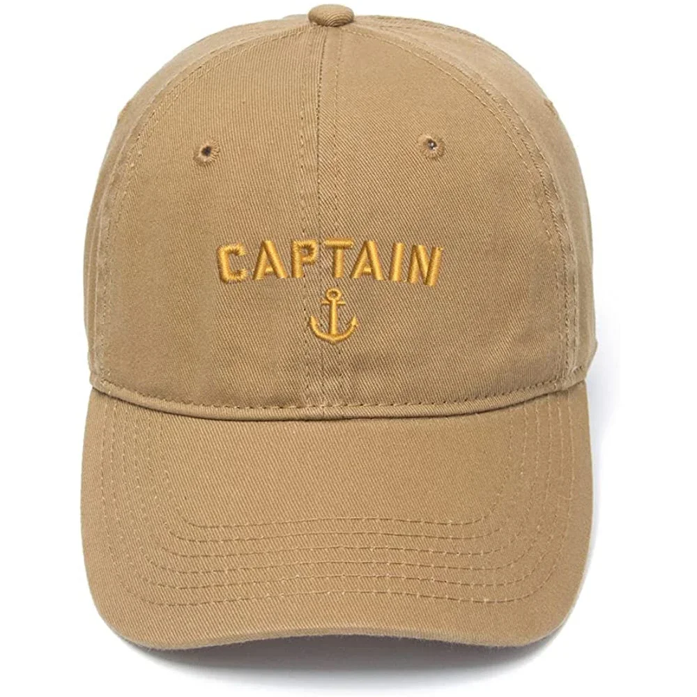 Men's Embroidered Anchor Baseball Cap - Cotton Adjustable Hat For Casual Wear, Running, Or Hiking - Black - View #3