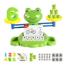 Montessori zabawka matematyczna cyfrowa żaba skala balansu matematyka edukacyjna równoważenie skala liczba tablica literowa gra dla dzieci zabawki edukacyjne tanie i dobre opinie Z tworzywa sztucznego 25-36m CN (pochodzenie) Unisex Do nauki NONE