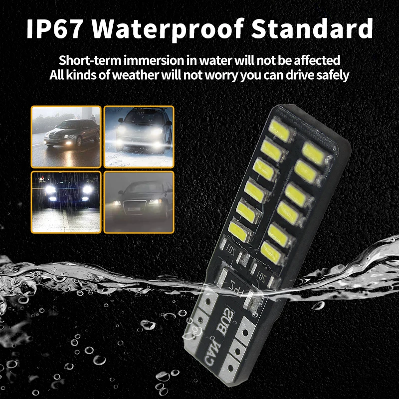 CANBUS T10 24SMD LED ڵ ,  , 3014 12V, ſ  Ŭ,   , ǳ ܺ , 10 