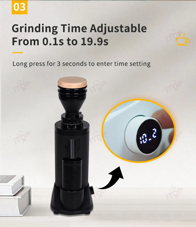 ITOP40 Plus-V1/V2 Coffee Grinder Machine 64MM Flat Titanium Burrs Adjustable Speed Version Coffee Grinder Espresso Grinder 3