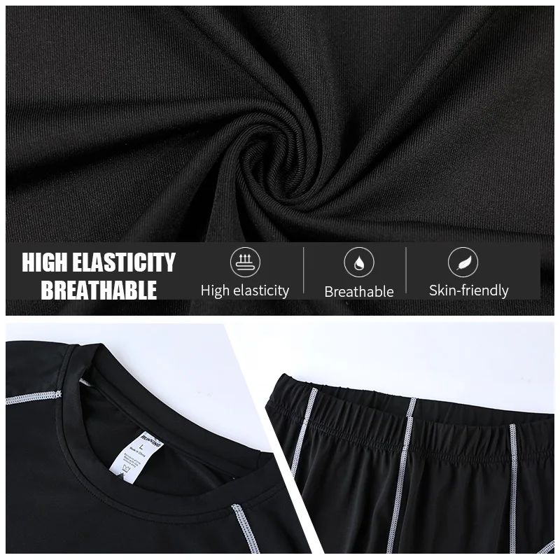 Sports Suit Kid's Running Tracksuit Tights Gym Fitness Compression Sports Suit