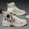 Fashion Men's Boots High-top Tooling Men's Ankle Boots designer Motorcycle Boots comfortable Leather Shoes Male Big Size 39-46 1