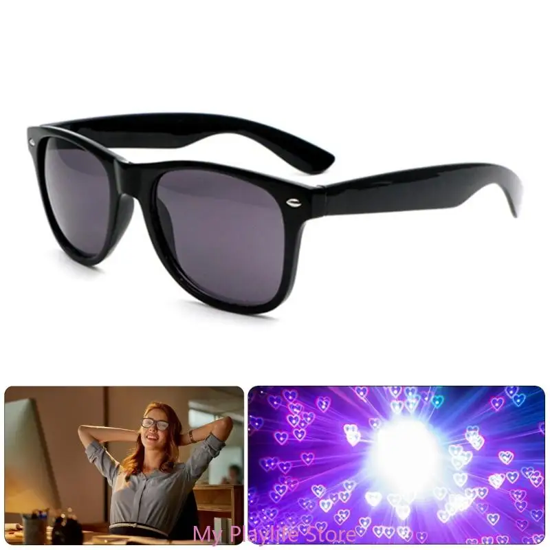 Glasses Light Show Refractions Change to Heart Gift