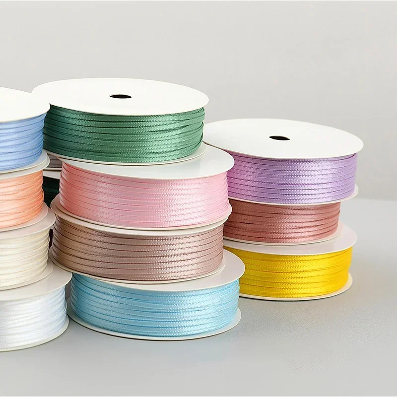 2MM Thin Ribbon Balloon 1 Volume Colorful Rope Ribbon Double-Sided Decoration
