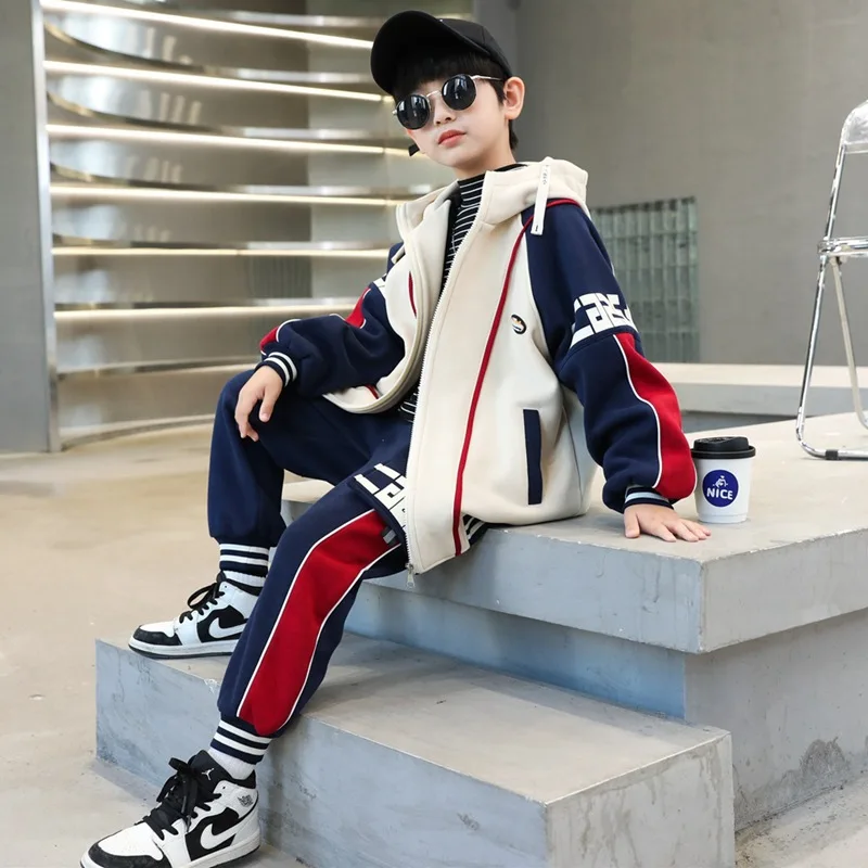 Boys Coat +Pants Kids Sets Tracksuit 2PCS/Set 2023 Elegant
