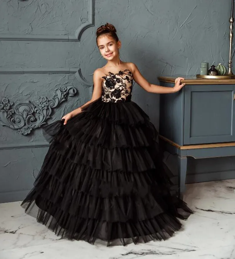 

Элегантное платье с цветочным рисунком для девочек на свадьбу, с V-образным вырезом и коротким рукавом, новая одежда для девочек, платье для маленьких девочек на день рождения, Свадебная вечеринка