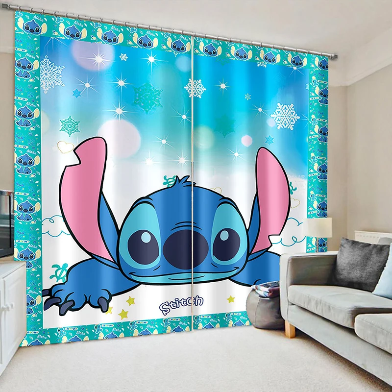 QROXY Ensemble De Rideaux Occultants Lilo & Stitch pour Chambre à Coucher  Rideaux De Point d'impression 3D pour Chambre d'enfants Panneau Rideau  Opaque pour Salon (220x215cm(BxH)/ 110x215cmx2,9) : : Cuisine et  Maison