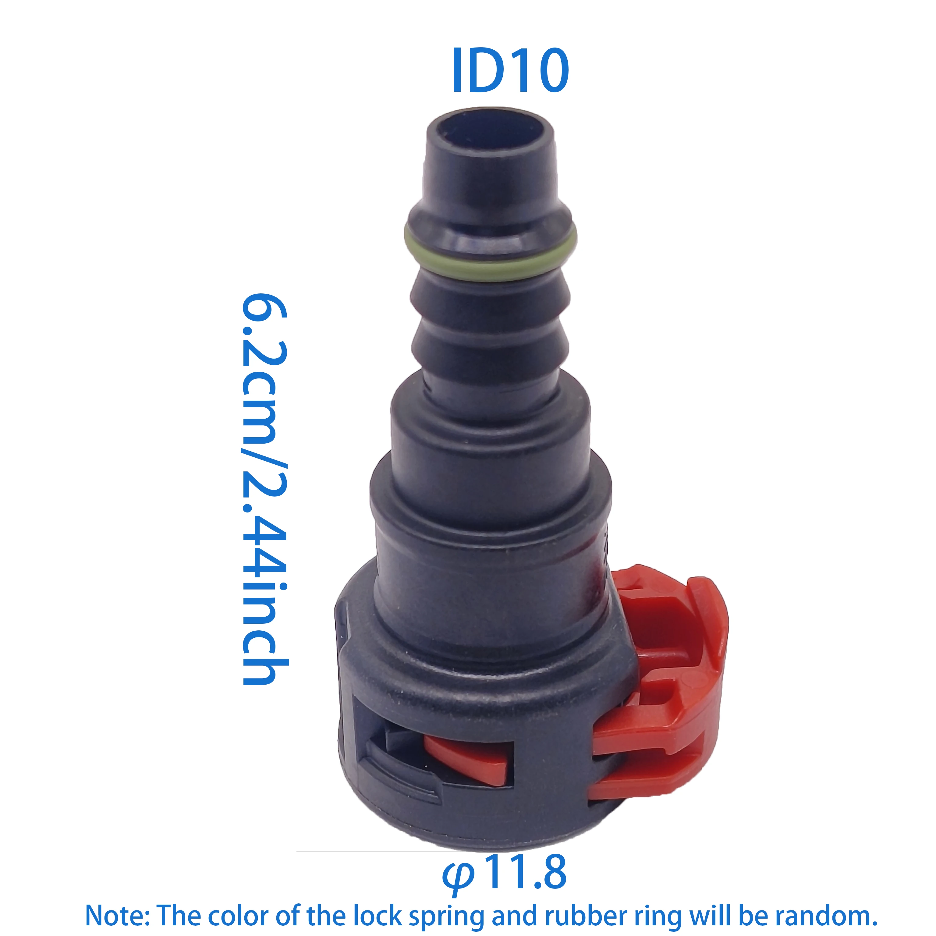 2pcs x 11.8 ID10 180&deg; Female Auto Car Fuel Line Hose Quick Release Connector Carburetor Part