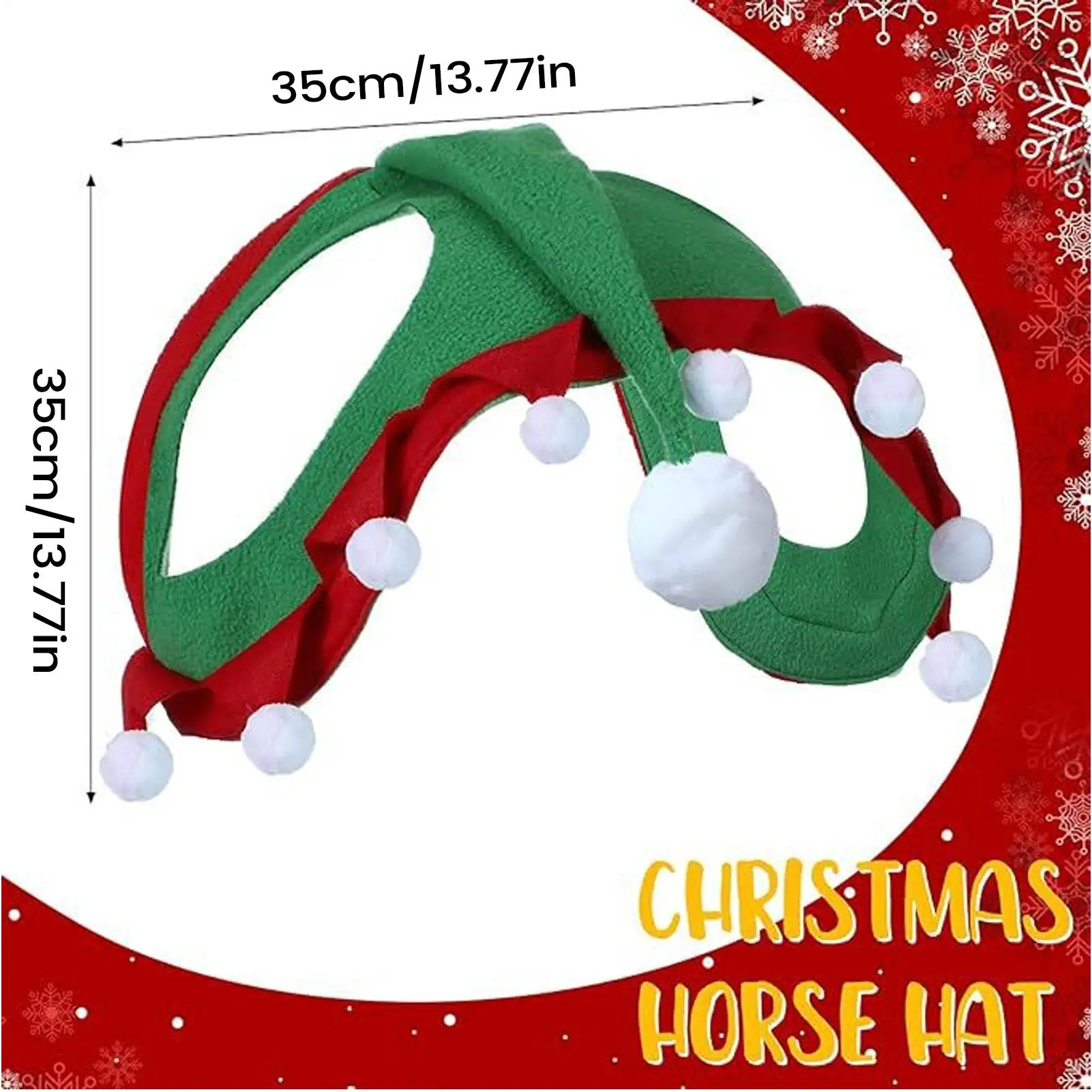 Horse Christmas Caps Animal Christmas Costume Parade Horse Caps For Party Festive Holiday Parade Show Equestrian Season Supplies