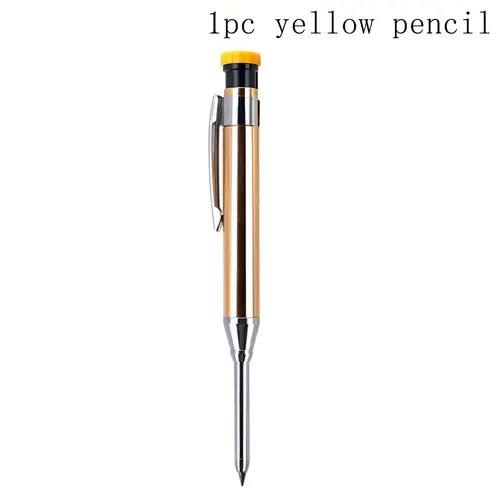 6Colors 2.8mm Metal Solid Carpenter Mechanical Pencil with Sharpener 2B Lead Core Deep Hole Construction Marking Scriber Tool - Image 24