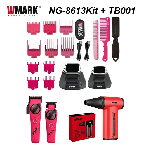 WMARK Trimmer Professional Hair Clippers Gift for barber Electric High-End Trimmer for Men 5 IN 1 NG-TB001 NG-8613T NG-8637 Kit - Image 9