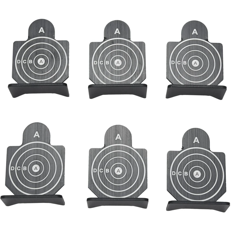 6Pcs Ab Brave Warrior Metal Targets Set Outdoor Aeg Gbb Airsoft Trigger Time Practice Nock Down Target