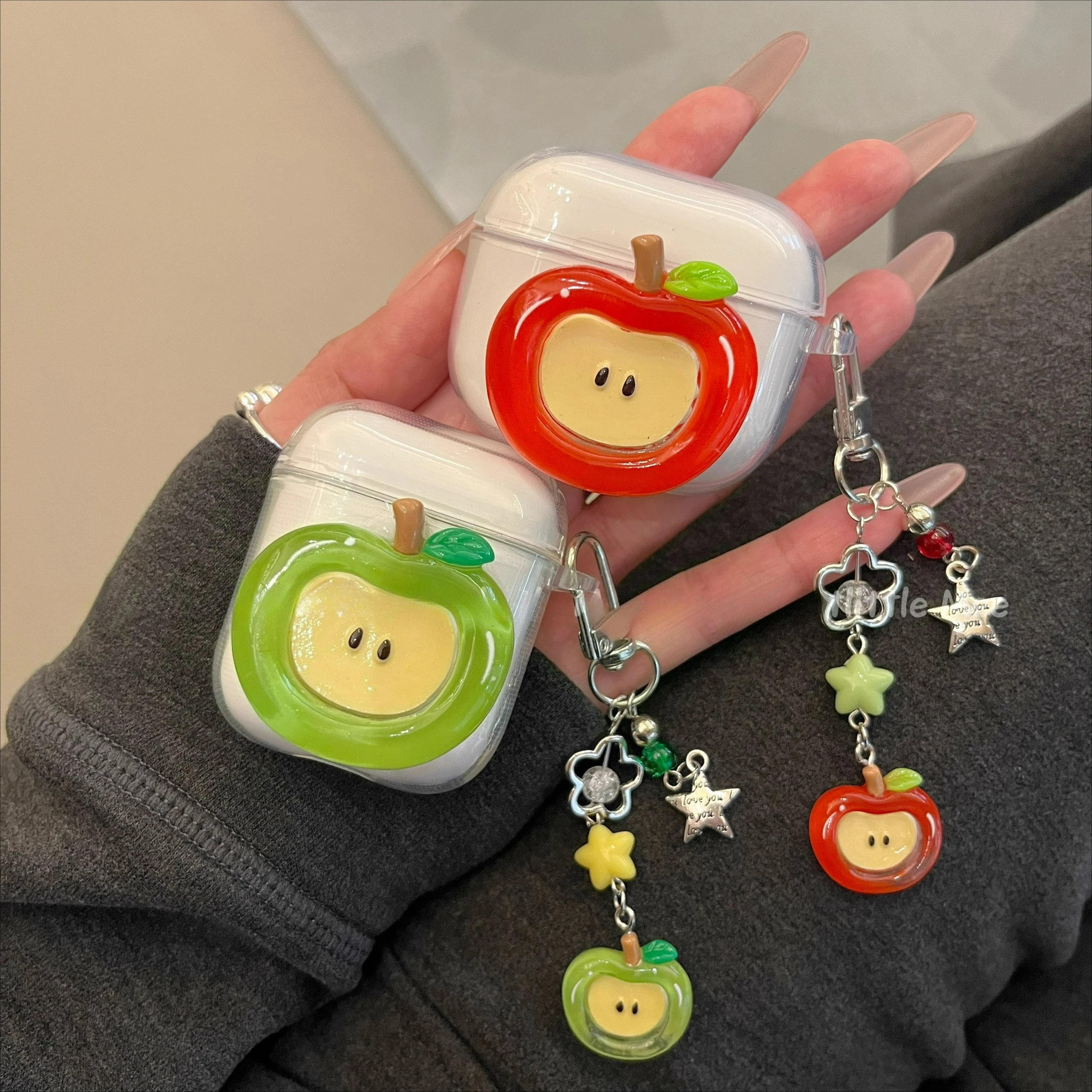 Adorable Fruit-Themed Earphone Case with Keychain for Wireless Bluetooth Headsets