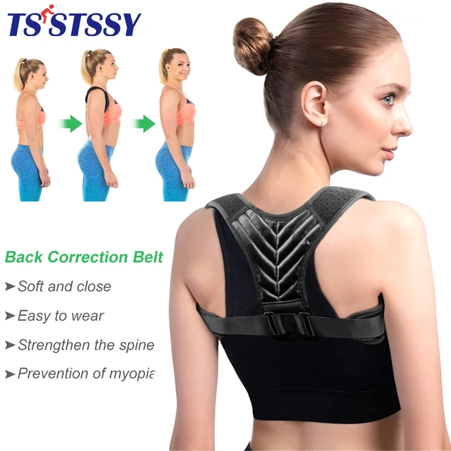 Adjustable Lower Back Brace Shoulder Straps Work Comfortable