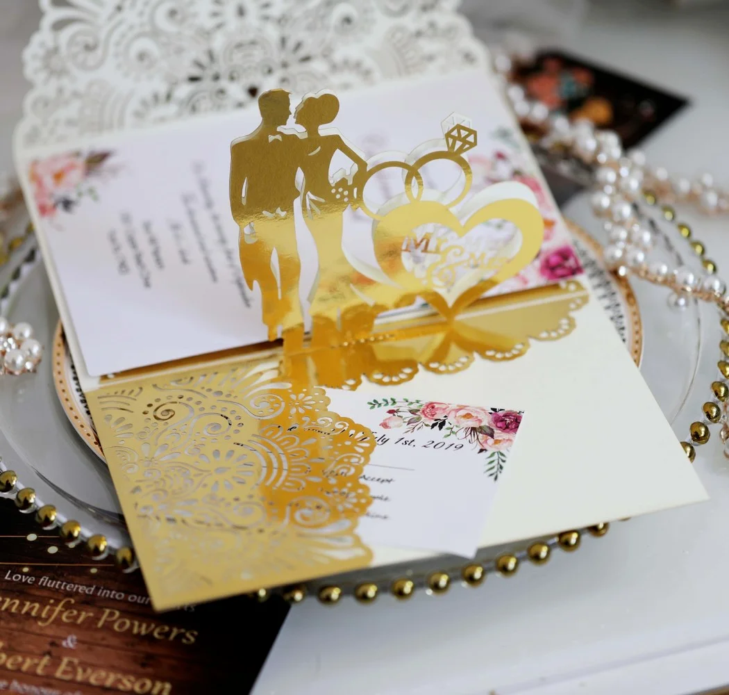 10pcs 3D ˾ ź  Ŷ ȥ ʴ ī RSVP ī    Mariage Ƽ ȣ ǰ