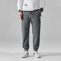 Winter  New Men's Pants Thickened Fleece Warm Pants Solid Color Casual Outdoor Polar Trousers Loose Men Joggers Sweatpants 2