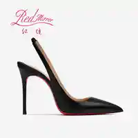 Heeled sandals Red Shiny Bottoms Naked color luxury Hollow 2025 New Elegant High Heels Sexy Slingbacks Ladies Shoes Women shoes - Image 6