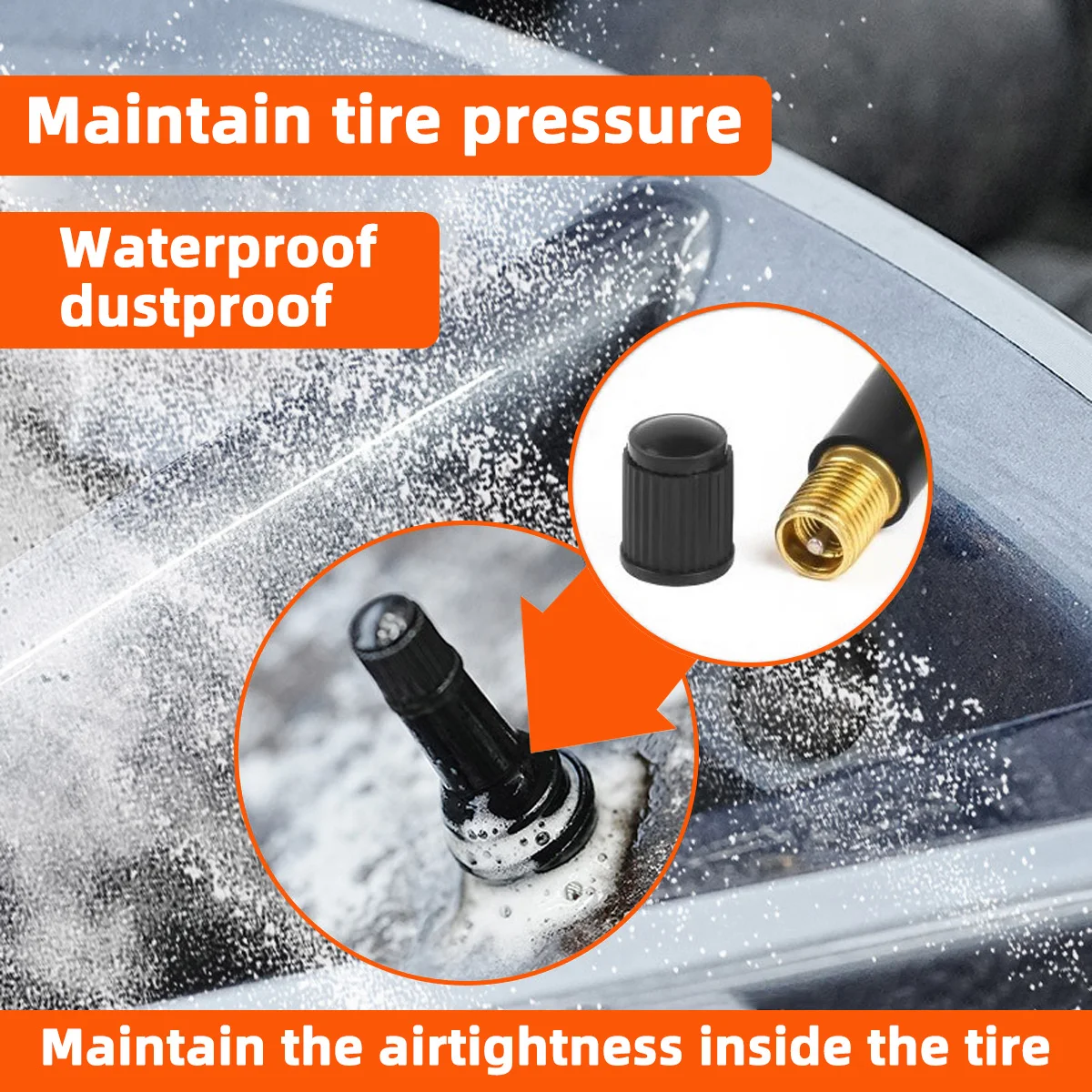 10PCS 타이어 밸브 스템 TR412/TR413/TR414/TR415 먼지 커버 포함 자동차 튜브리스 타이어 밸브 검정색 고무 스냅온 타이어 밸브 스템