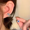 Premium Sense Blue Earrings Love Butterfly Cochlear Stud Sleep Free Ear Bone Stud Metal Simple Earrings 3