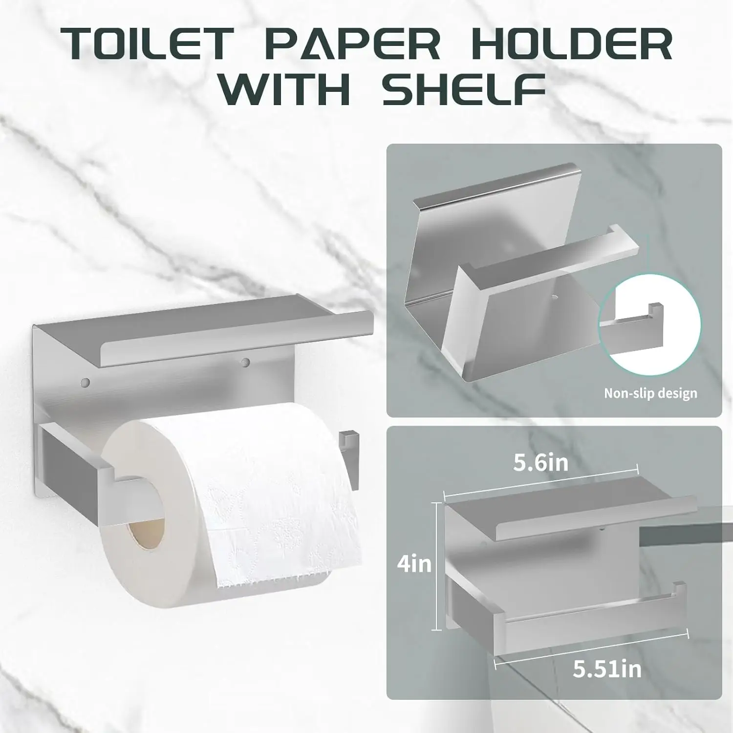 7-Piece Bathroom Set. Brushed Nickel. 23" Towel Bars, Rack, Stainless Steel Accessories. Wall-Mounted.