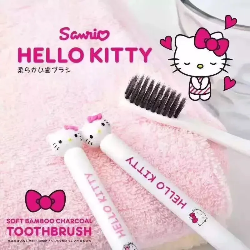 

Y2K Cute Hello Kittys Cinnamorolls Kuromis My Melodys Toothbrush Cartoon Children Adult Home Toothbrush Cleaning Toothcare Gifts