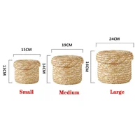 Handmade Woven Storage Basket Multi-purpose Snack Organizer Baskets 2